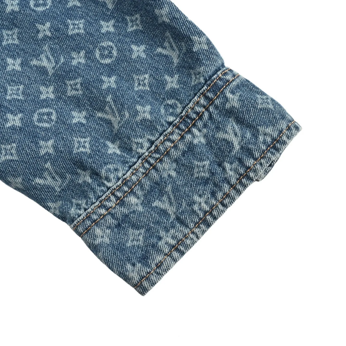 Louis Vuitton/Louis Vuitton 25Fw all-over printed old flower denim shirt jacket